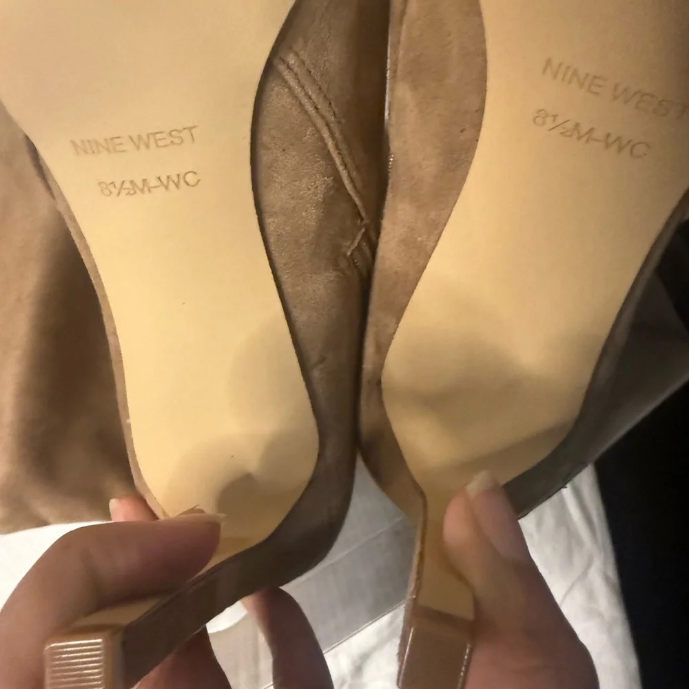 Nine West Over the Knee Tan Boots size 8.5. Perfect for‎ date night classy sexy